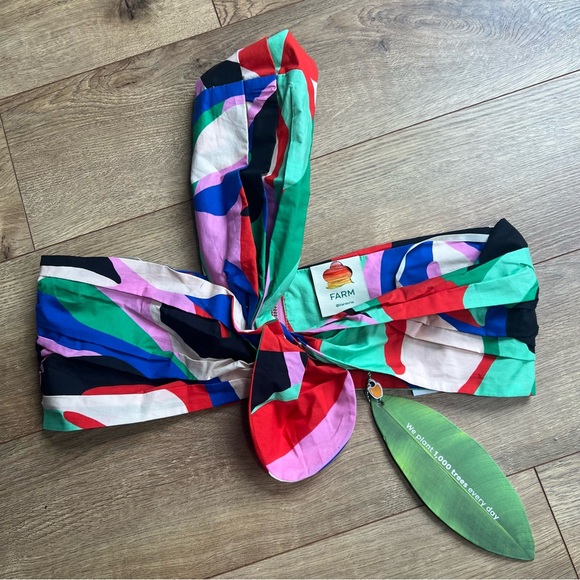 Farm Rio Colorful Monstera Organic Cotton Crop Top - Picture 3 of 7